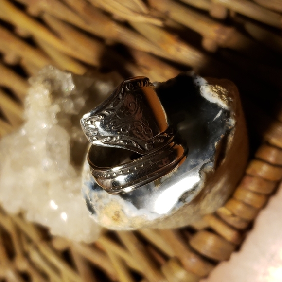 Handmade Gothic Bohemian Style Wrap Around Vintage Spoon Ring  sz 7 - Picture 4 of 7